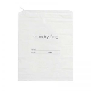 Τσάντα Πουγκί Laundry bag Non Woven Λευκό για ξενοδοχεία με πεδία