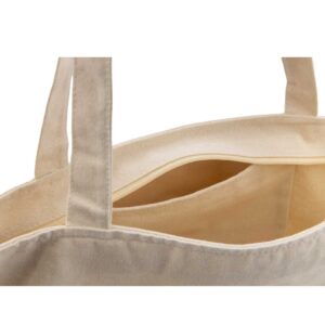 Βαμβακερές τσάντες 100% cotton bags natural- χονδρική με εταιρικό λογότυπο - με φερμουάρ -τσάντες θαλάσσης